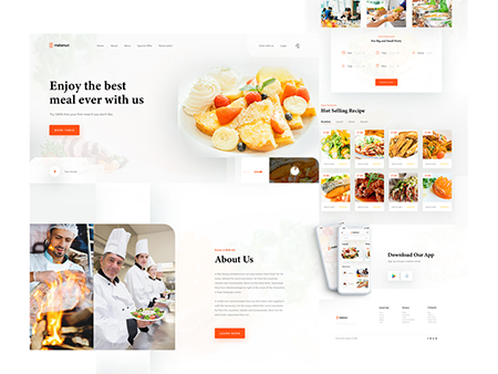 Eatroot sample website ui